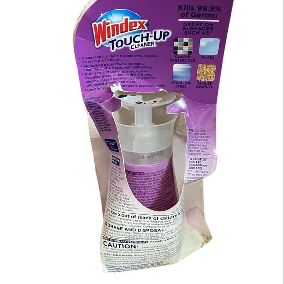 Windex Touch-Up Cleaner NOS Antibacterial Multi Surface 10 oz Lavender Meadow - Picture 2 of 5